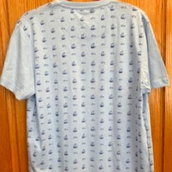 NWT Steel & Jelly London Fish & Sea Sailboat Print Blue Cotton T-Shirt Sz: M - Picture 4 of 4
